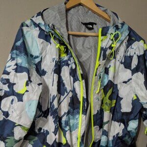 The North Face windbreaker jacket multi blue floral XXL